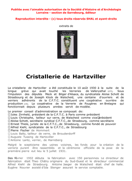 Cristallerie De Hartzviller
