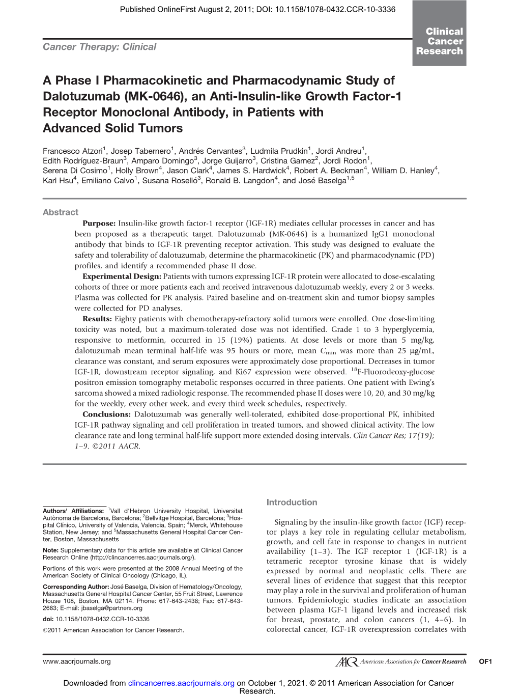 A Phase I Pharmacokinetic and Pharmacodynamic Study Of