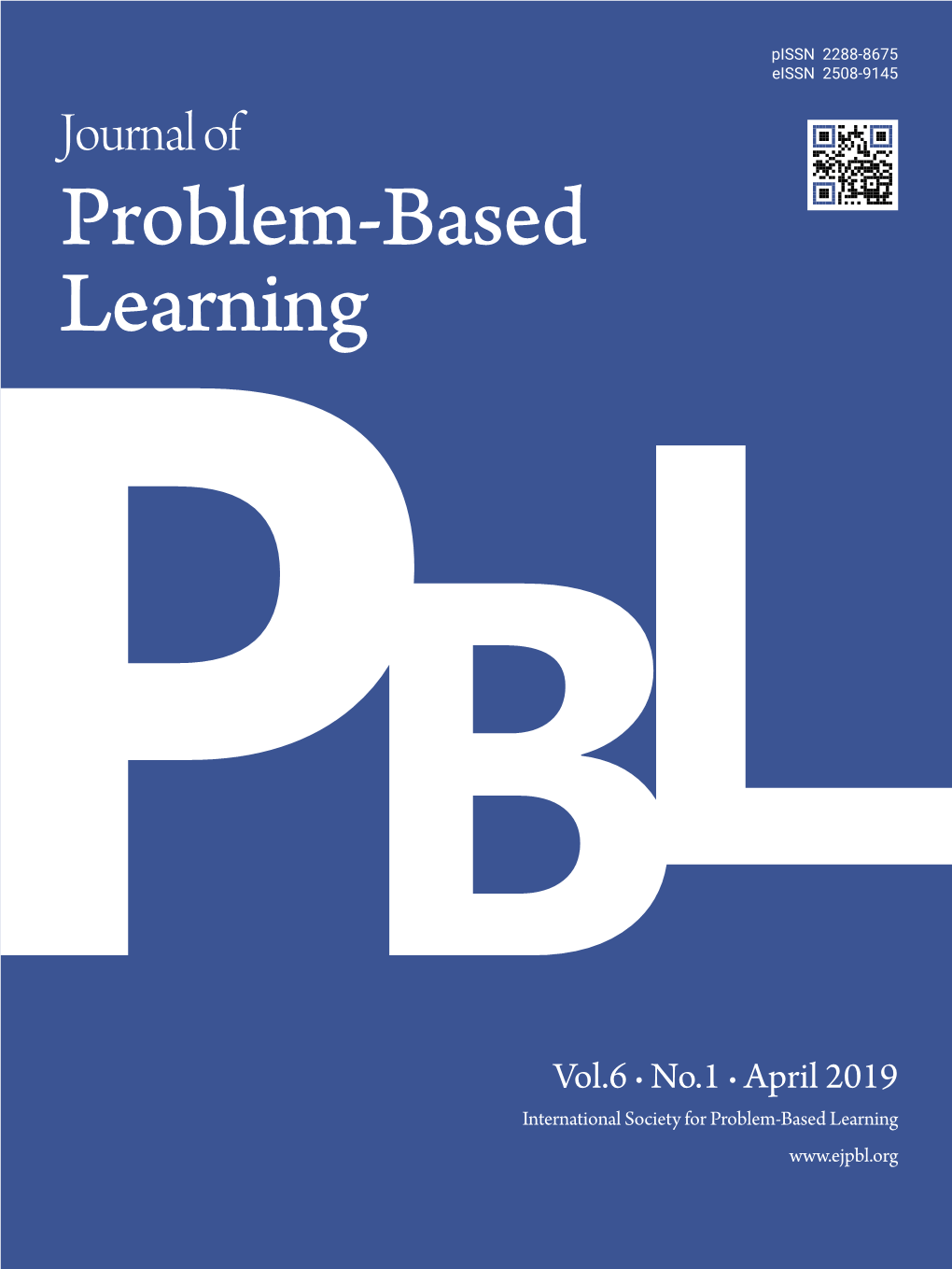 No.1 · April 2019 International Society for Problem-Based Learning Pissn 2288-8675 Eissn 2508-9145