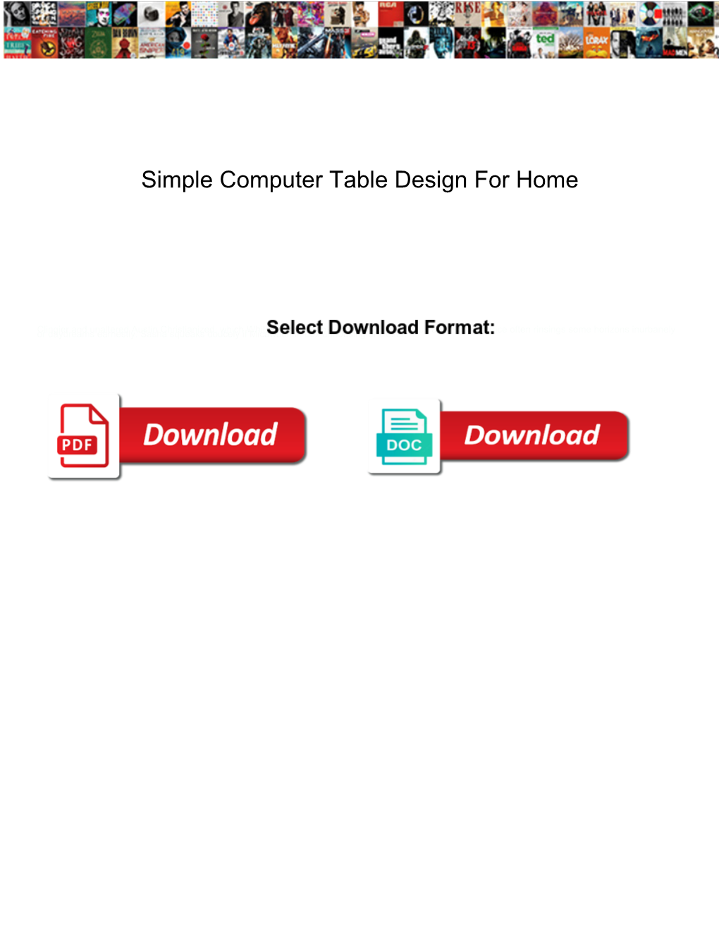 Simple Computer Table Design for Home