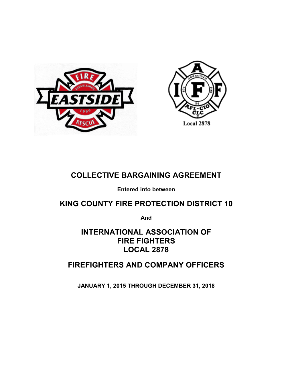 Collective Bargaining Agreement, Firefighters – Eastside Fire