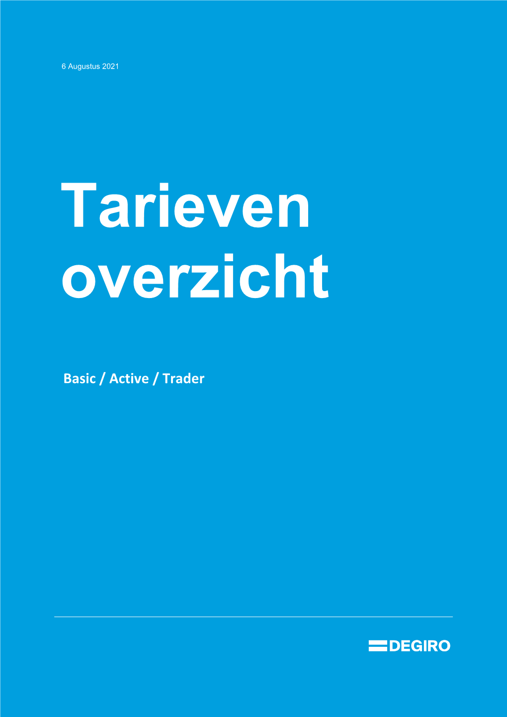 Tarievenoverzicht