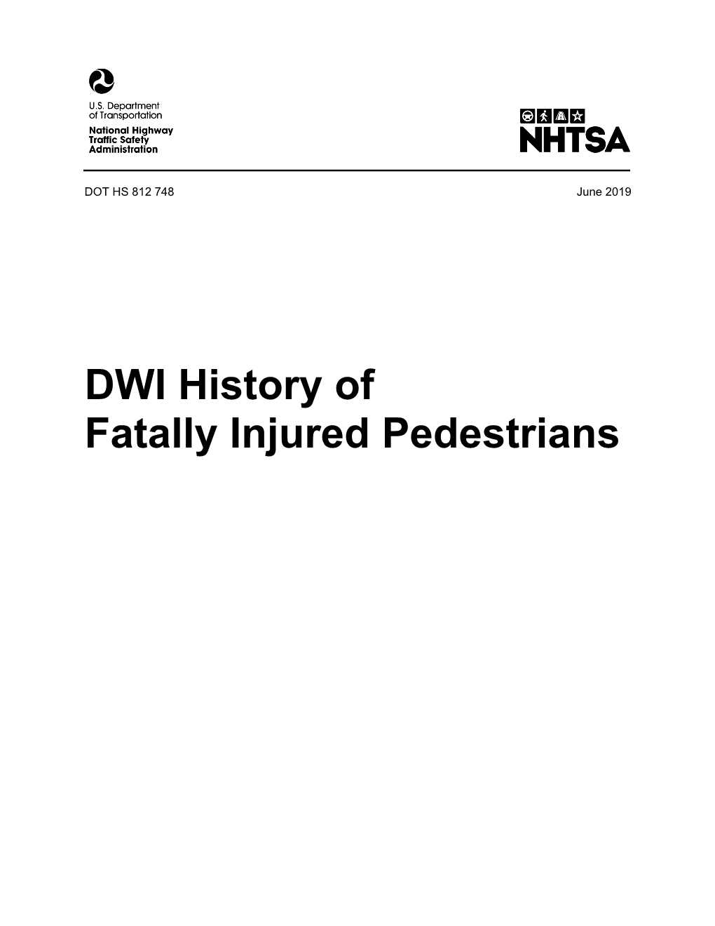 DWI History of Fatally Injured Pedestrians