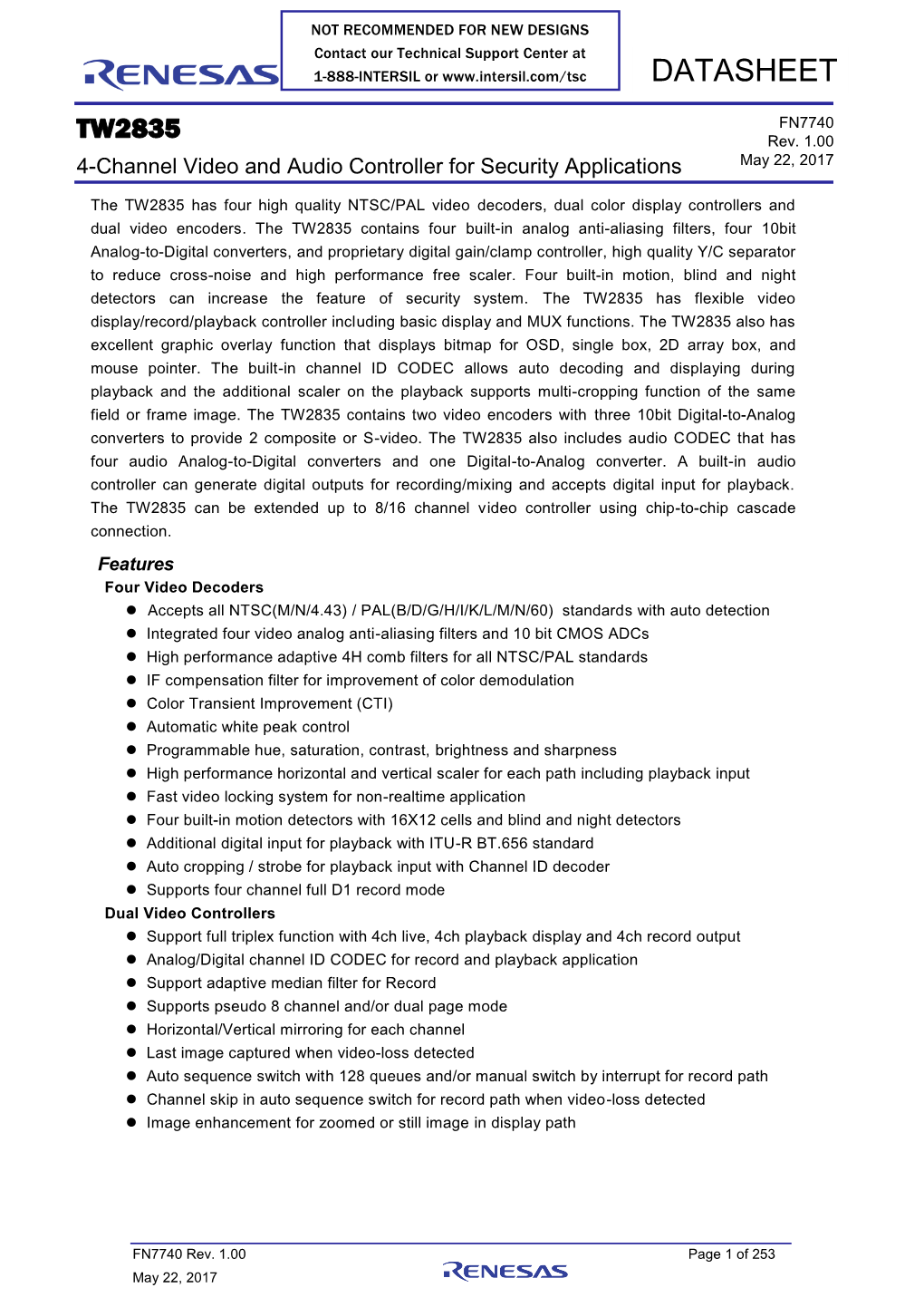 TW2835 Datasheet