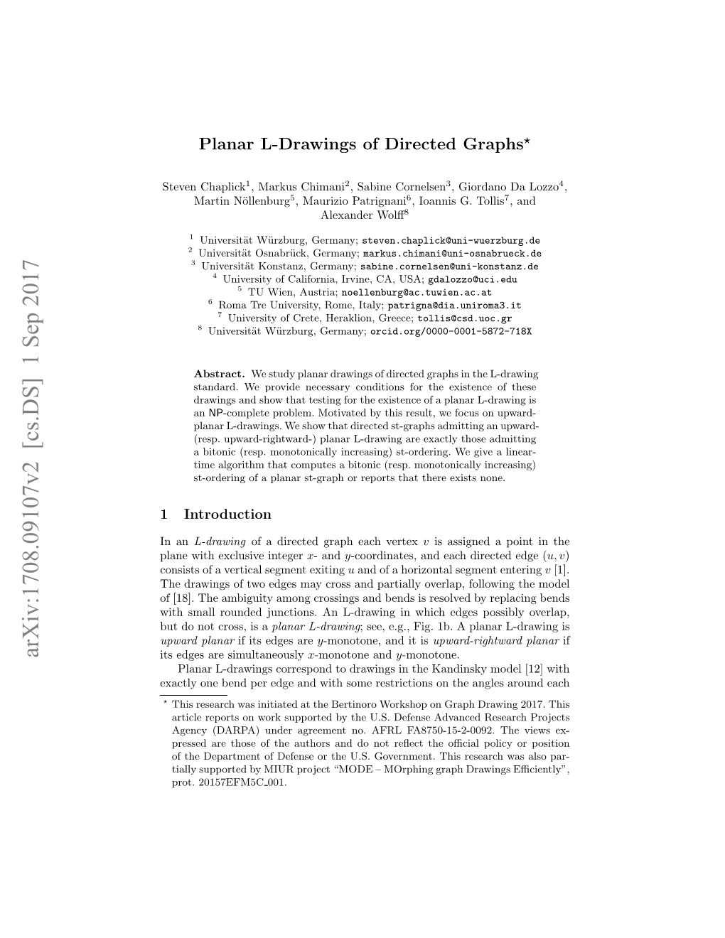 Planar L-Drawings of Directed Graphs?