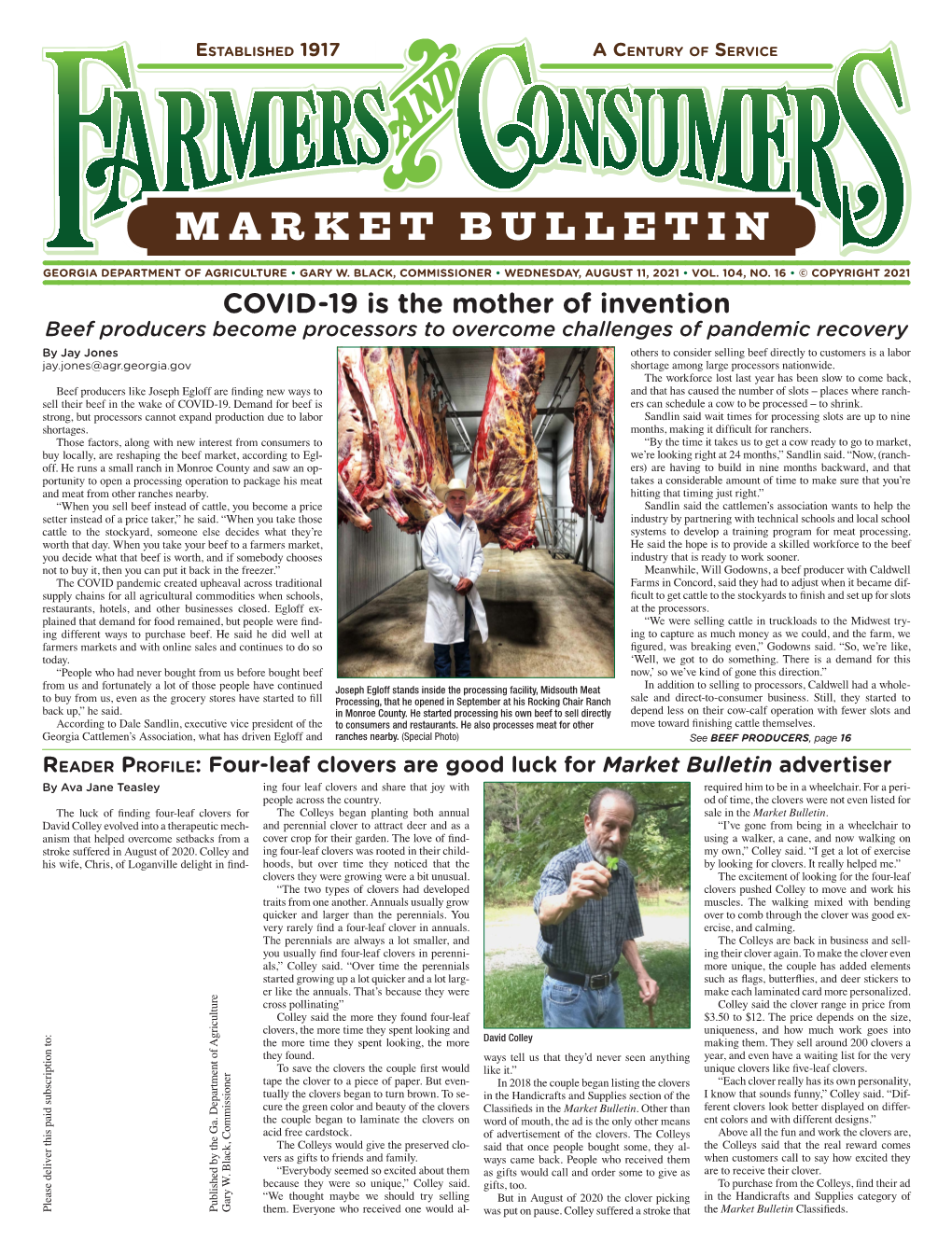 Market Bulletin Advertiser by Ava Jane Teasley Ing Four Leaf Clovers and Share That Joy with Required Him to Be in a Wheelchair