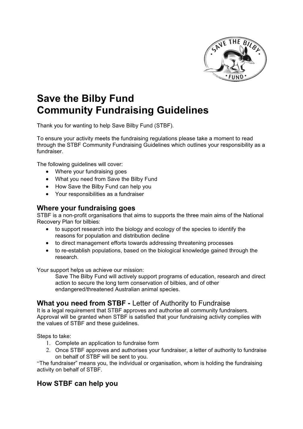 Save the Bilby Fund