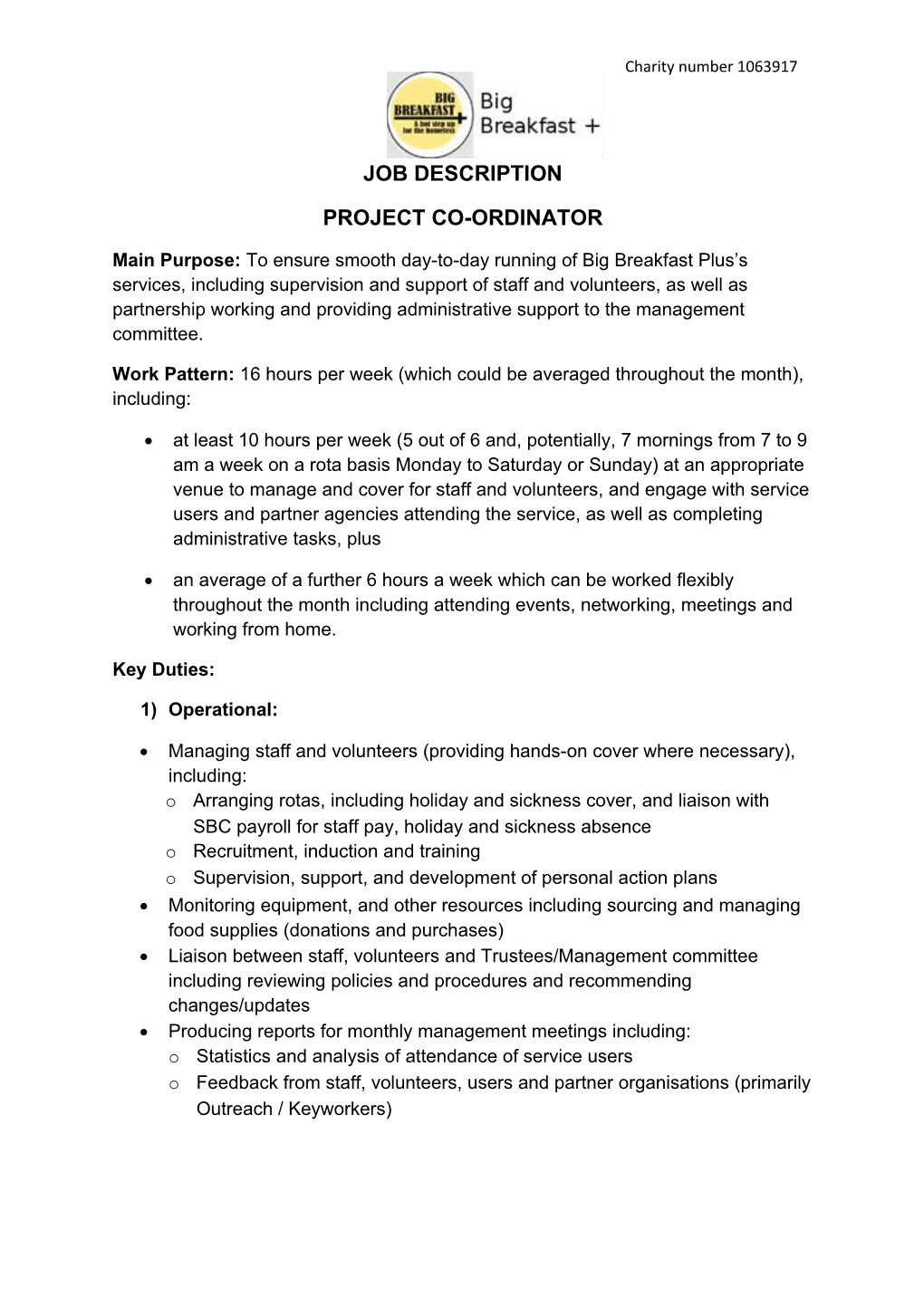 Project Co-Ordinator