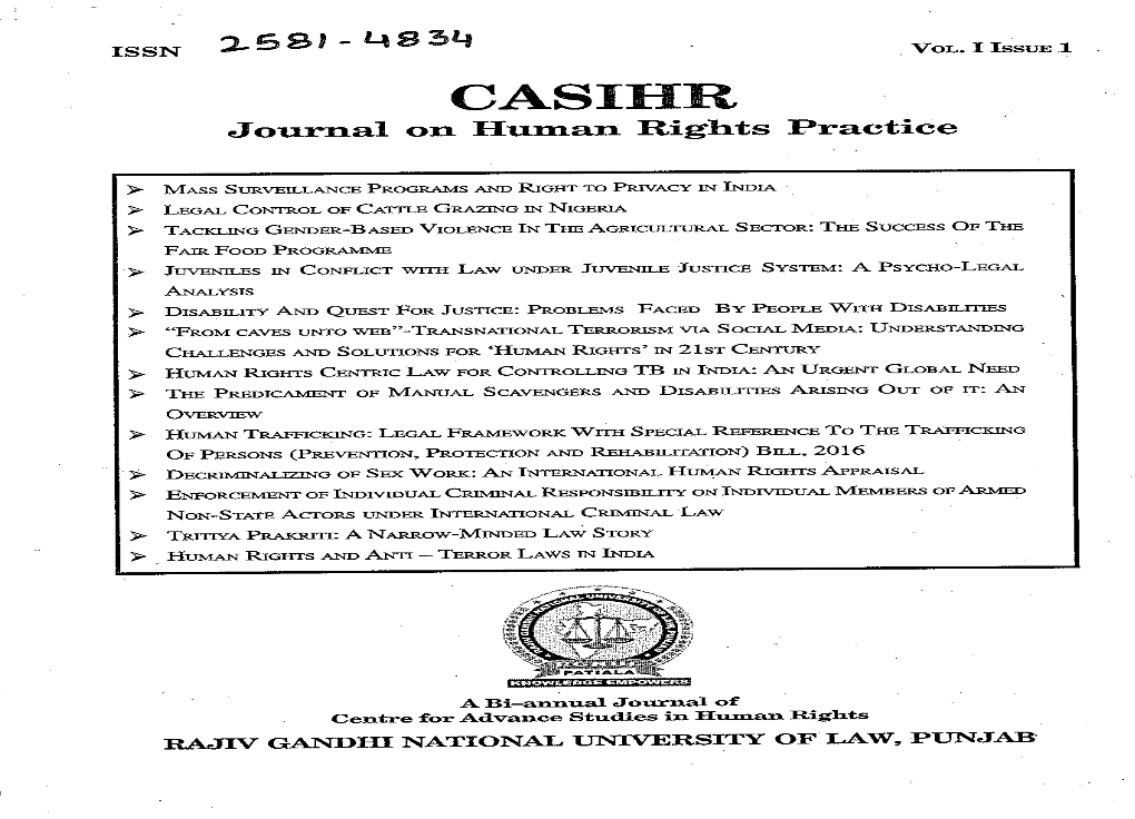 CASIHR Journal on Human Rights Practice [Vol