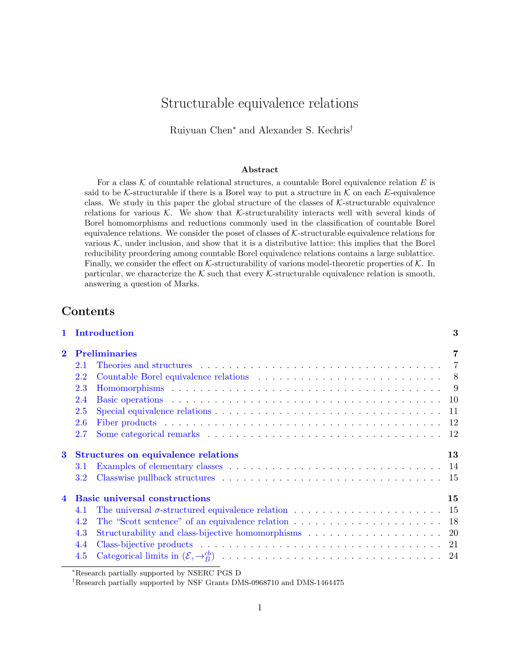 Structurable Equivalence Relations