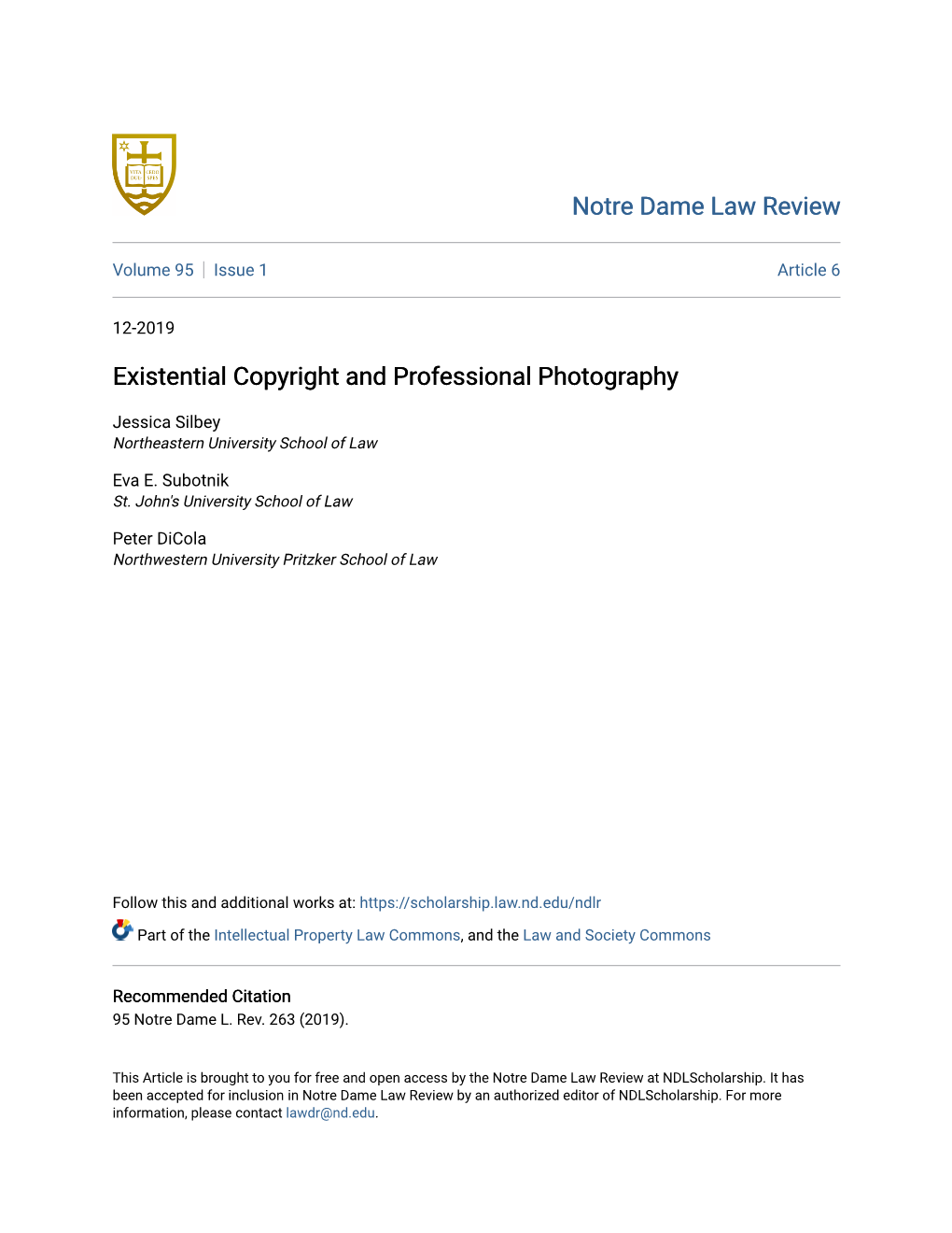 Existential Copyright and Professional Photography