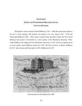 Chapter 6: James and Wainwright Bellhouse Ltd., Cotton Spinners