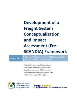 Development of a Freight System Conceptualization and Impact Assessment