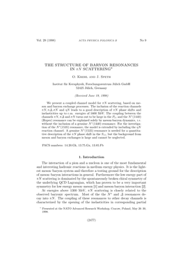 The Structure of Baryon Resonances in Πn Scattering∗