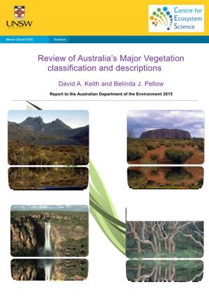 Review of Australia's Major Vegetation Classification and Descriptions