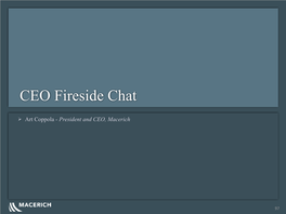 CEO Fireside Chat