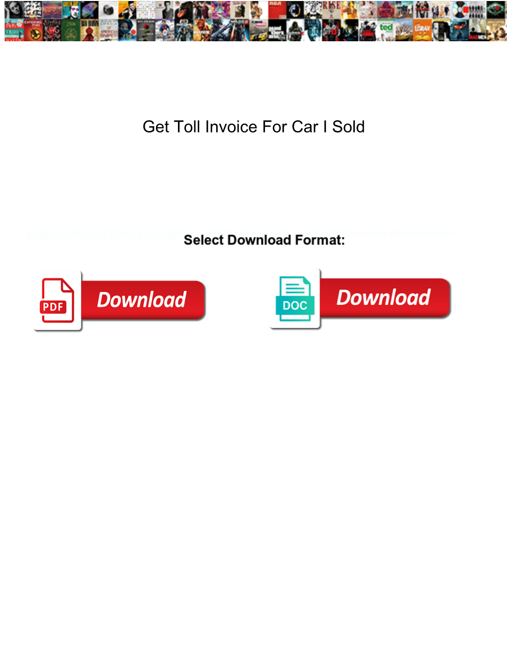 Get Toll Invoice for Car I Sold