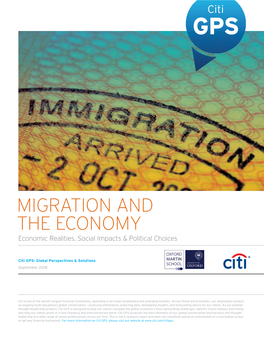 MIGRATION and the ECONOMY Economic Realities, Social Impacts & Political Choices