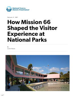 How Mission 66 Shaped the Visitor Experience at National Parks
