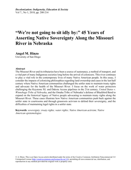 45 Years of Asserting Native Sovereignty Along the Missouri River in Nebraska