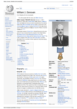 William J. Donovan - Wikipedia, the Free Encyclopedia 4/13/2014