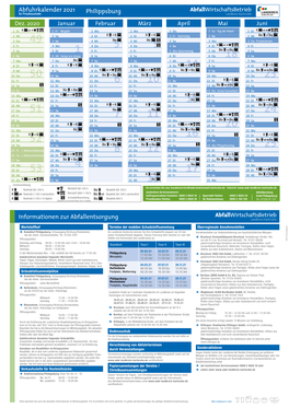 Abfuhrkalender 2021 Informationen Zur Abfallentsorgung Philippsburg