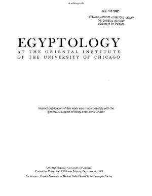 Egyptology.Pdf