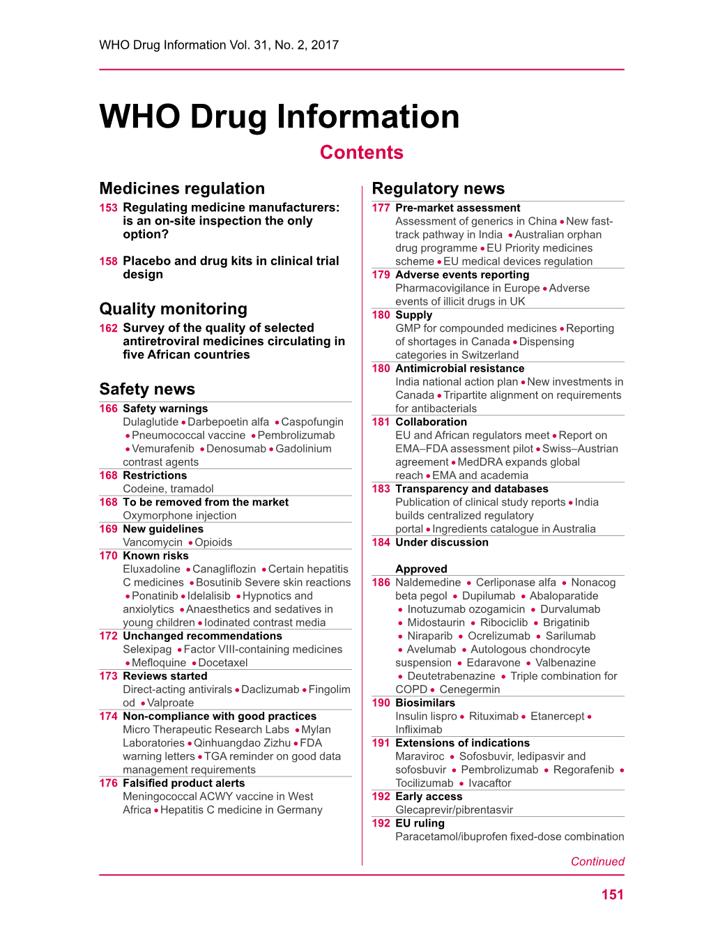 WHO Drug Information Vol