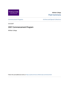 2007 Commencement Program