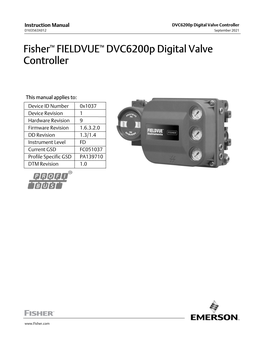 Fisher™ FIELDVUE™ Dvc6200p Digital Valve Controller
