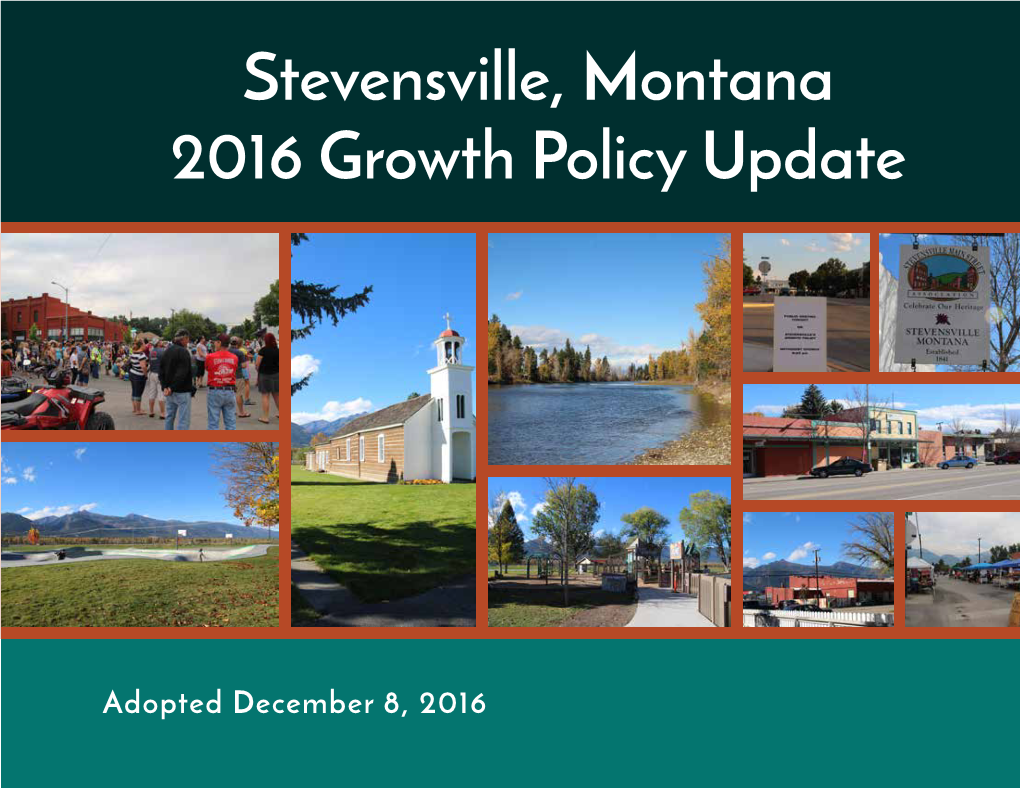 Stevensville, Montana 2016 Growth Policy Update