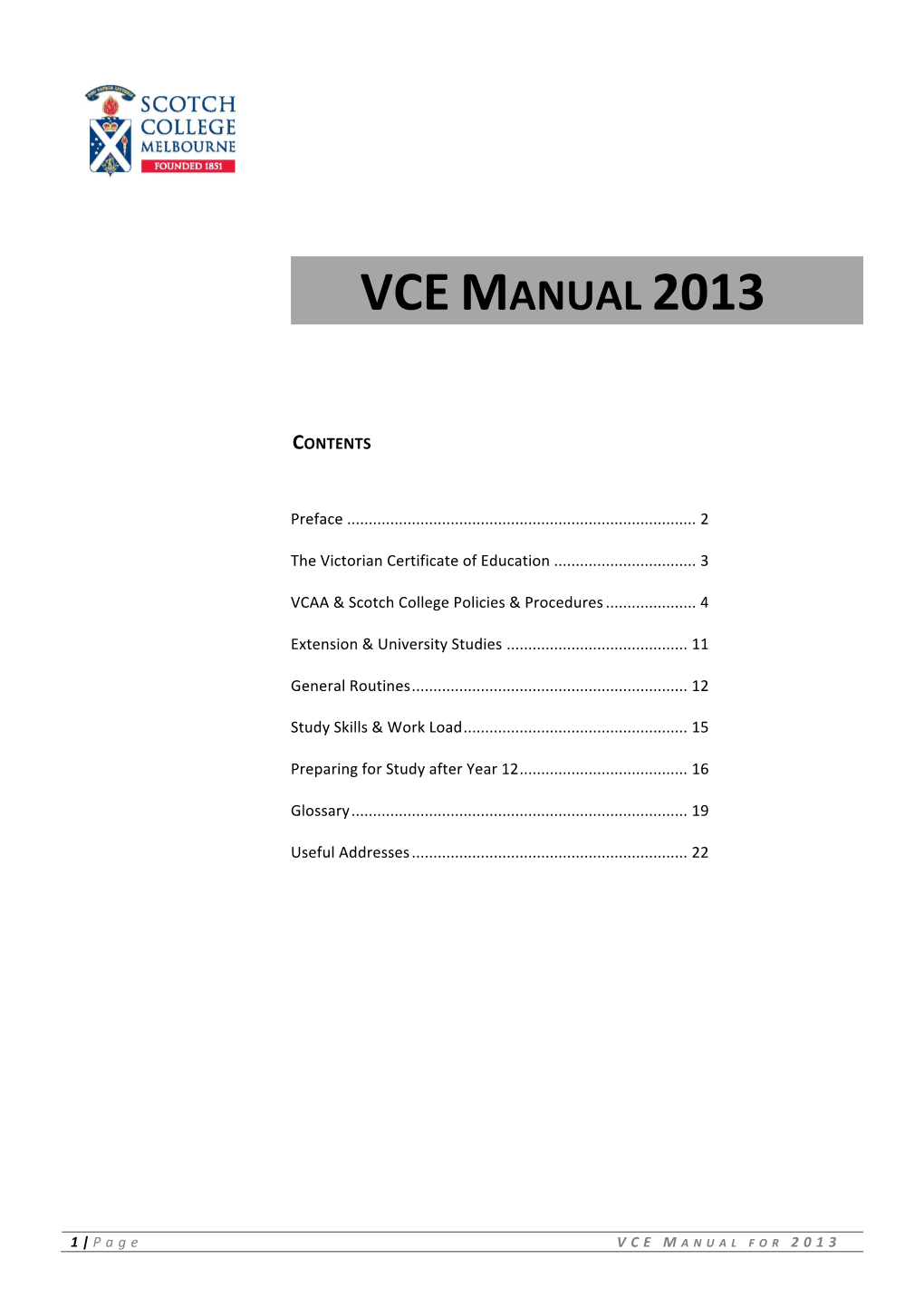 VCE Manual 2013 Master