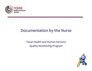 Documentation by the Nurse