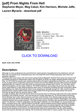 Prom Nights from Hell Stephenie Meyer, Meg Cabot, Kim Harrison, Michele Jaffe, Lauren Myracle - Download Pdf