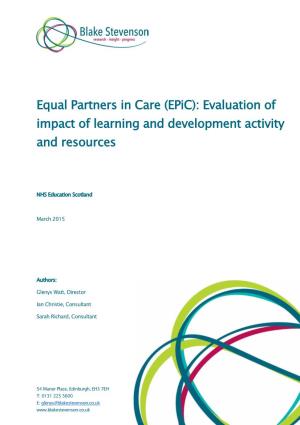 Epic): Evaluation of Impact of Learning and Development Activity and Resources
