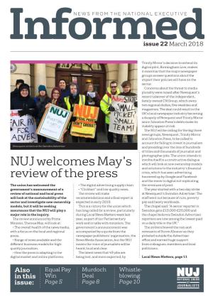 NUJ Welcomes May's Review of the Press