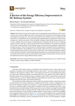 A Review of the Energy Efficiency Improvement in DC Railway Systems