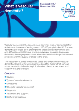What Is Vascular Dementia?