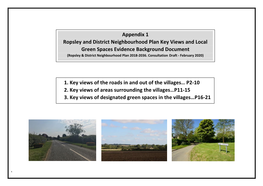 1. Key Views of the Roads in and out of the Villages… P2-10 2