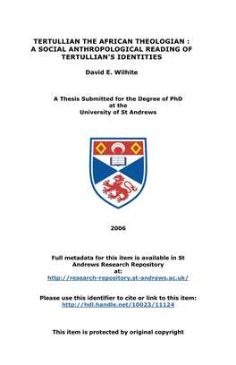 David E. Wilhite Phd Thesis