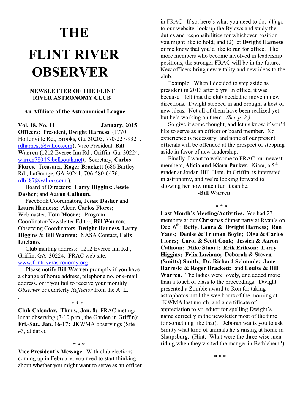 The Flint River Observer