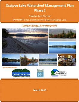 Ossipee Lake Watershed Management Phase 1 2015