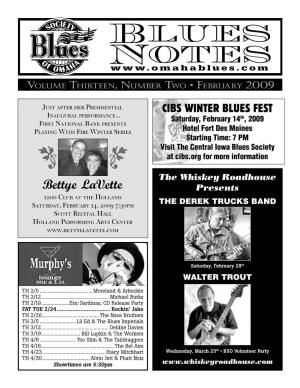 Blues Notes February 2009