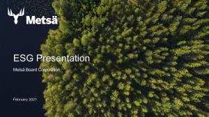 ESG Presentation February 2021