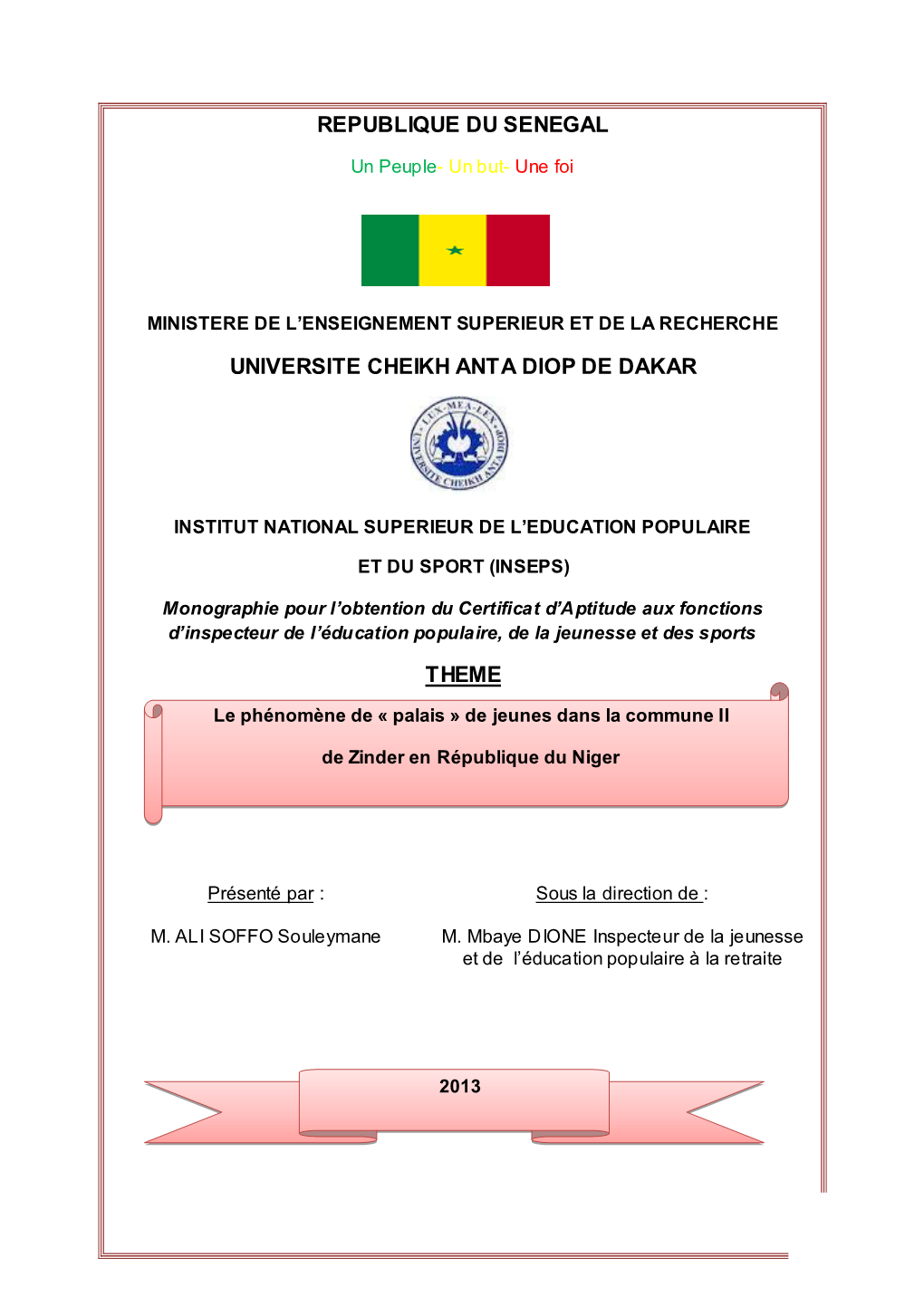 'Palais' De Jeunes Dans La Commune II De Zinder En République Du Niger