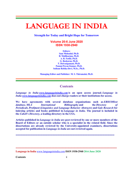 Linguistic Demography of the Tribal Languages in India 120-140