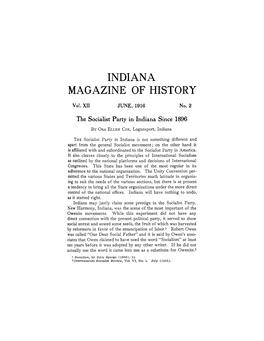 Indiana Magazine of History