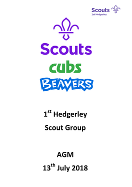 1 Hedgerley Scout Group AGM 13 July 2018