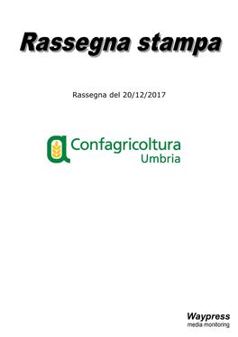 Rassegna Del 20/12/2017 INDICE RASSEGNA STAMPA Rassegna Del 20/12/2017