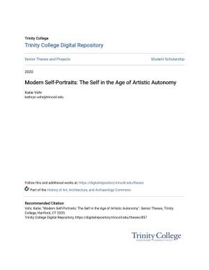 Modern Self-Portraits: the Self in the Age of Artistic Autonomy